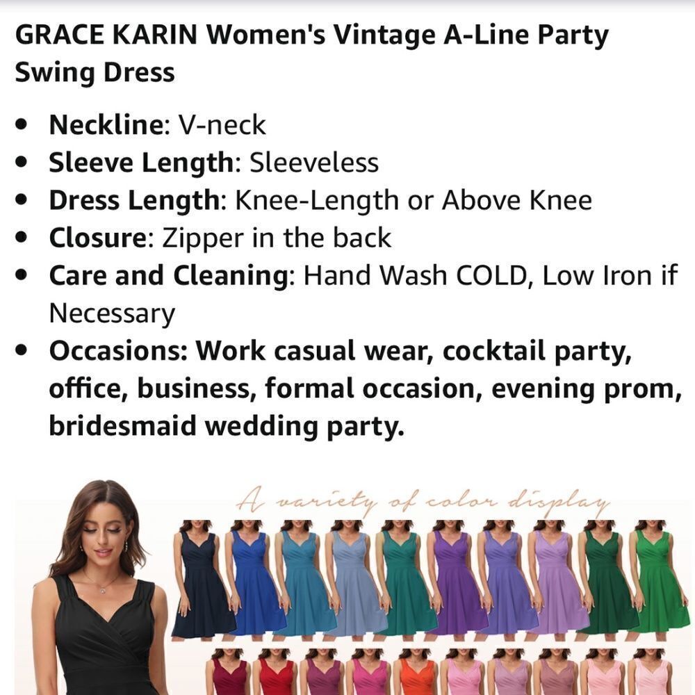 NEW Grace Karin Women's Sleeveless Formal Dress XL Dark Wine Wrap Swing - Picture 2 of 12